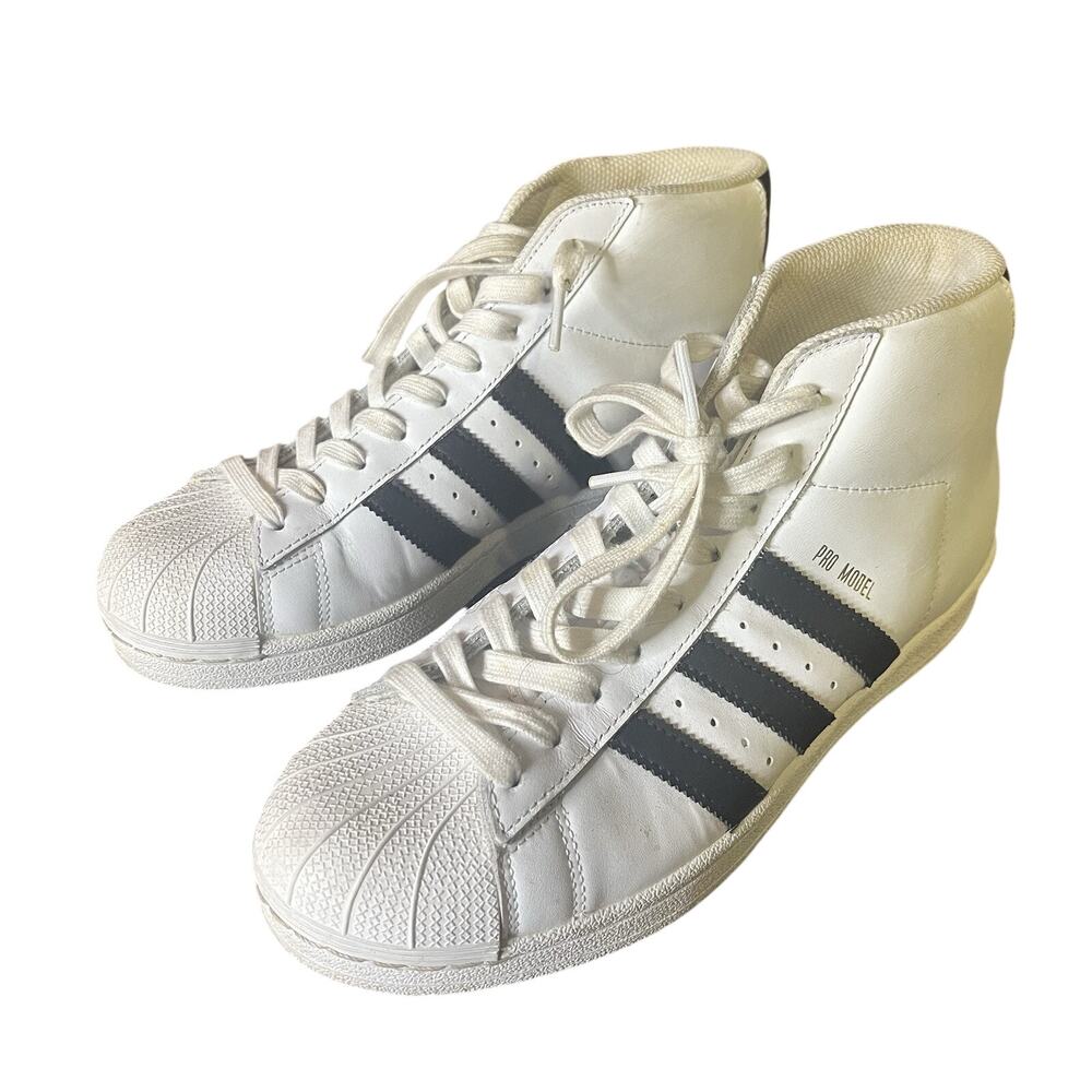 Adidas Pro Model Women's Size 7 White Black Shoes Sneakers S85962